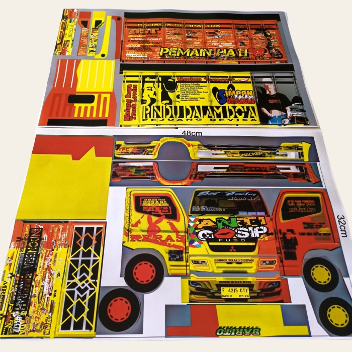 Jual Pola Stiker Truk Oleng Anti Gosip Size Besar Terlaris