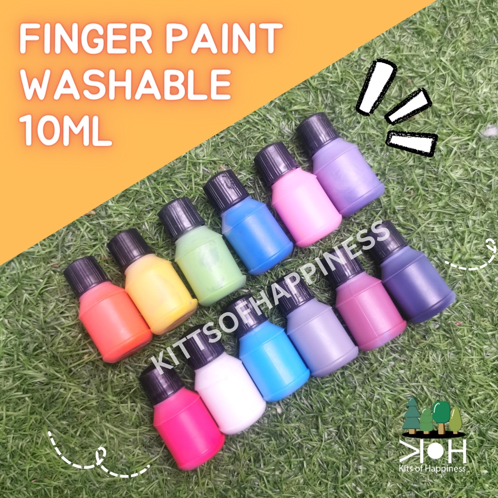 

finger paint WASHABLE giotto kids cat lukis anak 10 ml mudah dicuci hampers painting set
