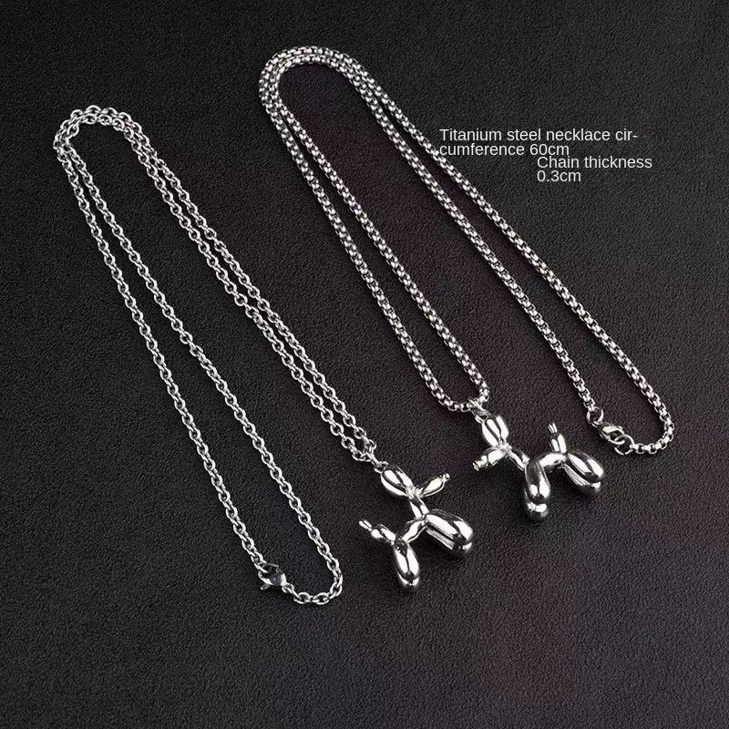 Kalung Dengan Liontin Bentuk Balon Anjing Tiga Dimensi Untuk Pria Dan Wanita