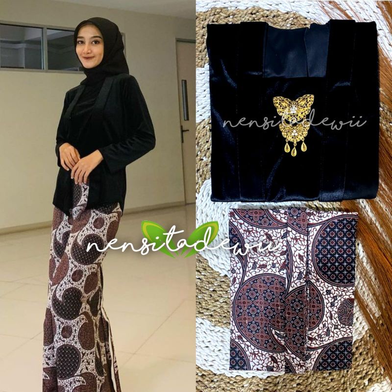 [1 SET] Kebaya Kutubaru + Jarik Wiru Instan / Kode : DHT01, Truntum Keon