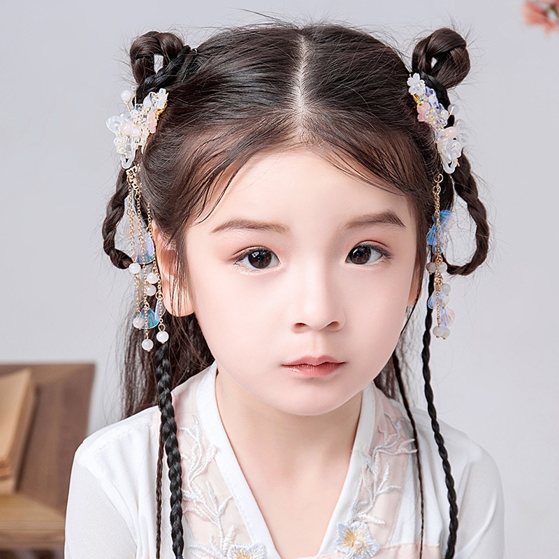 Ornamen Jepit Rambut Desain Sisik Ikan Butterfly Step Rocking Gaya Kuno Untuk Anak Perempuan