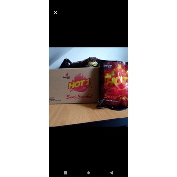 

saus cabai pedas hot one sachet 9grm per sachet