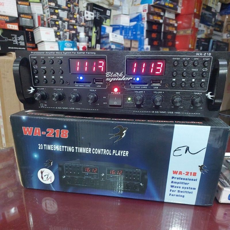 AMPLI WALET WA 218/ AMPLI WALET BLACK SPIDER 2PLAYER/ AMPLI WALET 2PLAYER TERMURAH/ AMPLI WALET