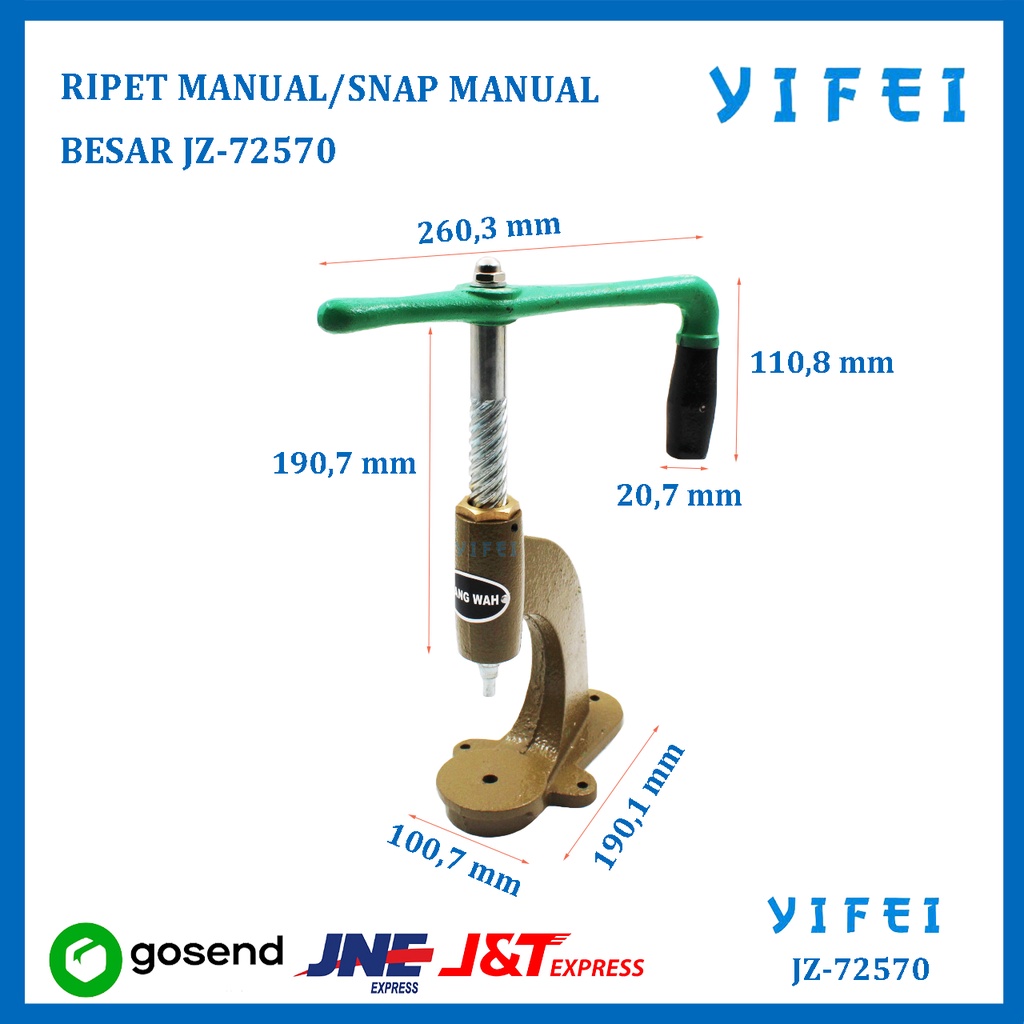 HANDPRESS KANCING BUNGKUS / ALAT PASANG KANCING KALENG YIFEI-72570