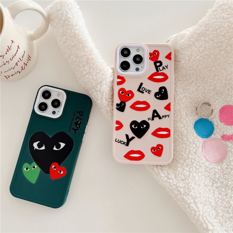 PLAY CDG Soft Case Bahan Silikon TPU Warna Permen Untuk IPhone 14 13 12 11 Pro Max