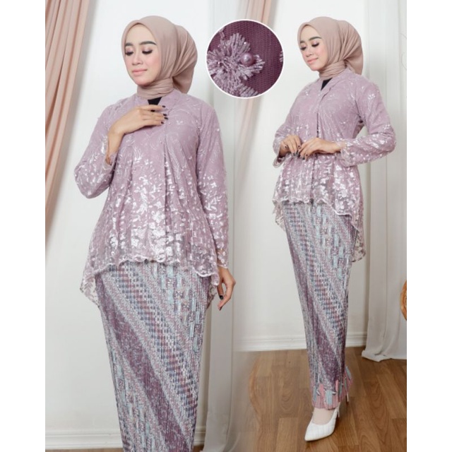 TUNIK FLOY // TUNIK KARTINI // BAHAN TILLE BORDIR MUTIARA // By ADIVA