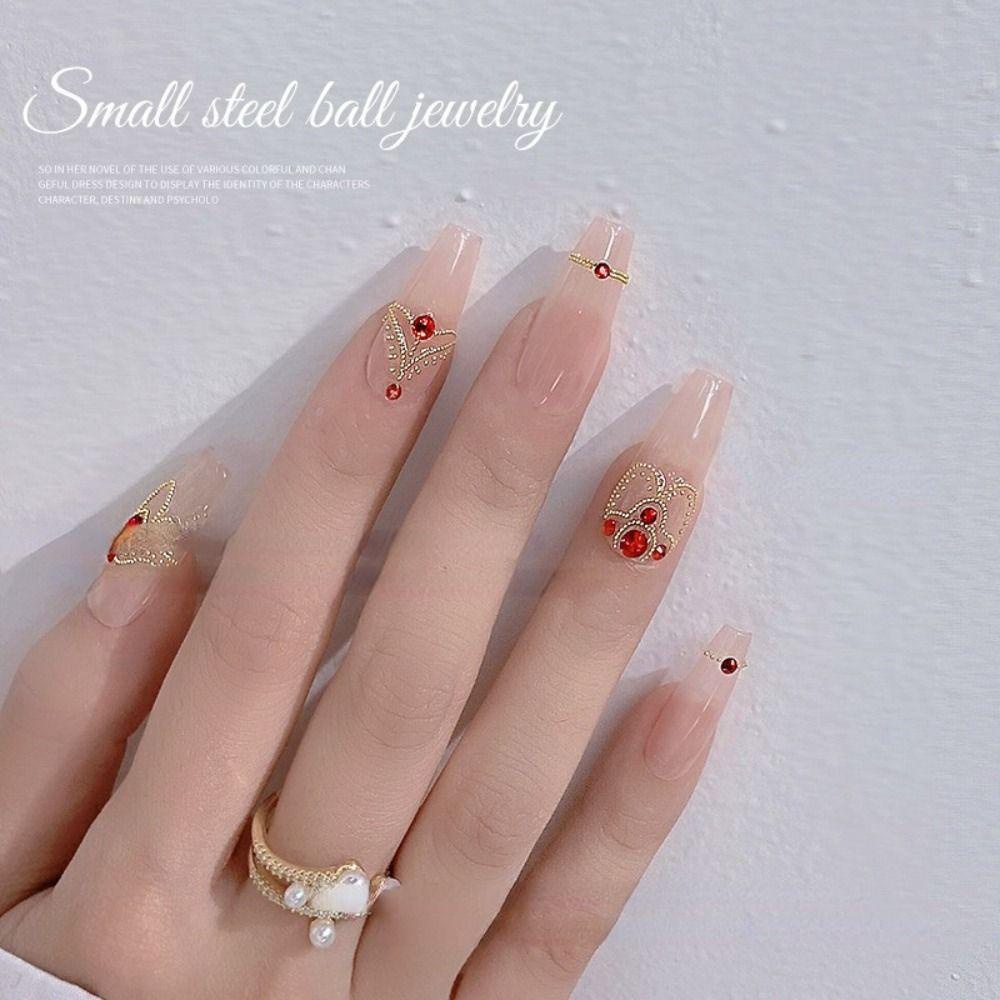 Needway Manik-Manik Nail Art 3D DIY Desain Kuku Tips Kuku Ornamen Manicuring Bagian Perhiasan Nail Art