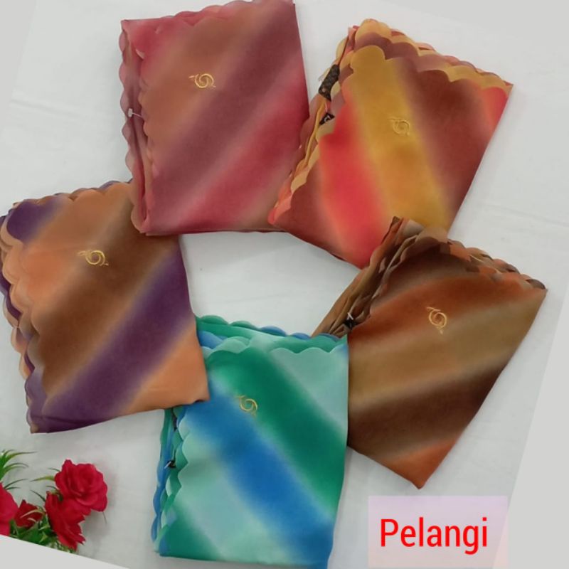 Jilbab Segi Empat Motif / Jilbab Segi Empat Motif Lasercut / Segi Empat Motif