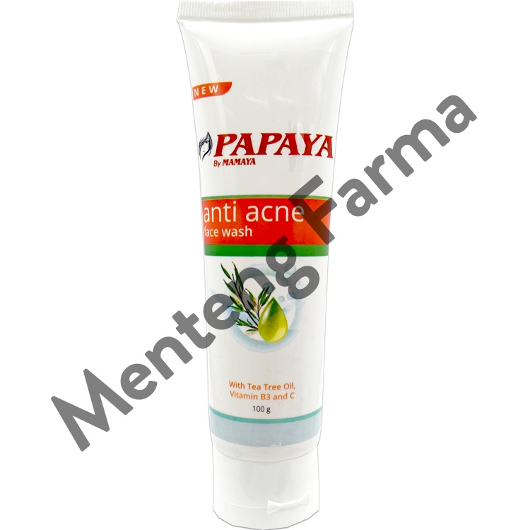 Sabun Papaya By Mamaya Anti Acne Face Wash 100 Gr - Pembersih Wajah Anti Acne