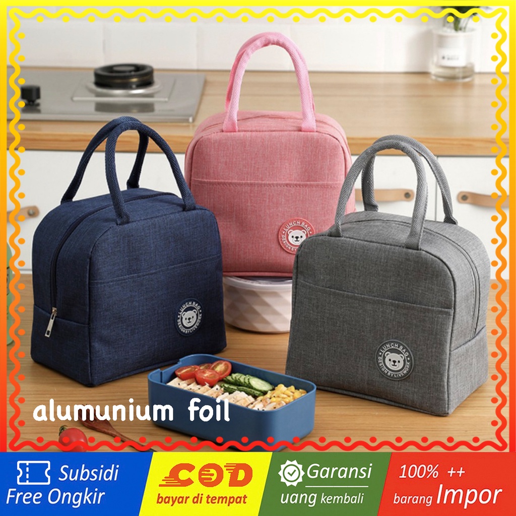 WRF40 Tas Bekal Lunch Cooler Bag Box Makanan Alumunium Impor TKM