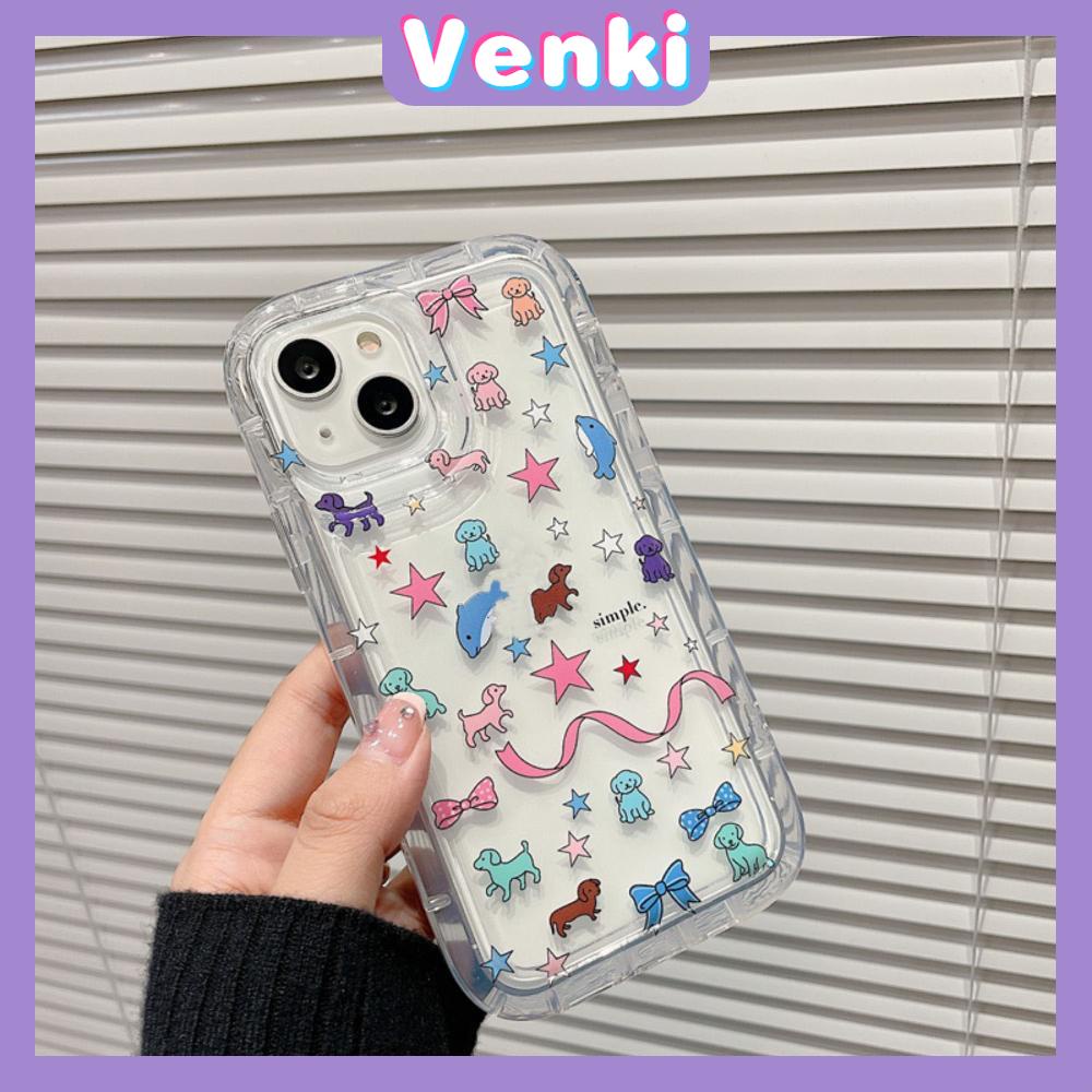 Case For iPhone 14 Pro Max TPU Soft Jelly Airbag Case Cartoon Cute Animals Clear Case Camera Protection Shockproof For iPhone 14 13 12 11 Plus Pro Max 7 Plus X XR