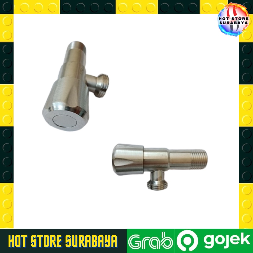 Stop Kran Single Bahan Stainless 1/2 Inch New Model / Stop Kran Tunggal Single