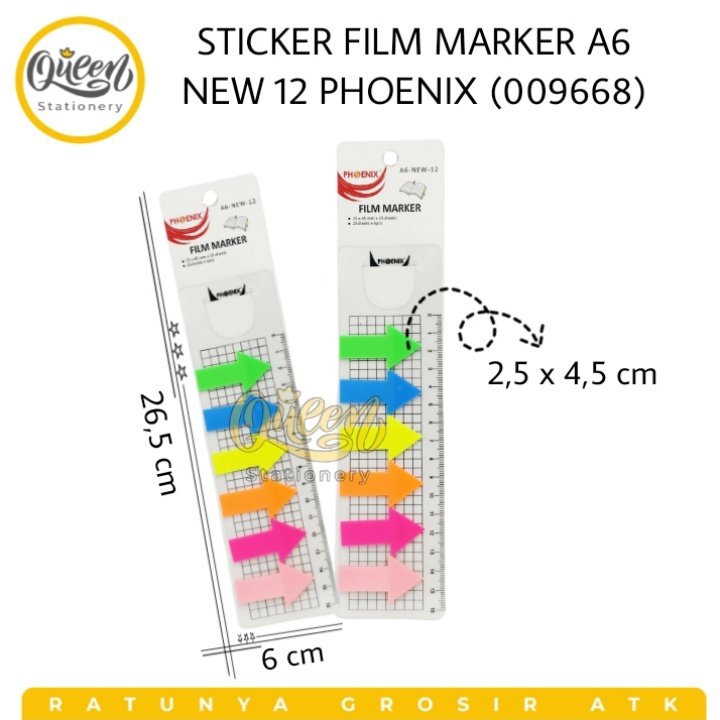

1 PAD STICKER FILM MARKER A6 NEW 12 PHOENIX (009668) - BOOK MARKER PENANDA BUKU