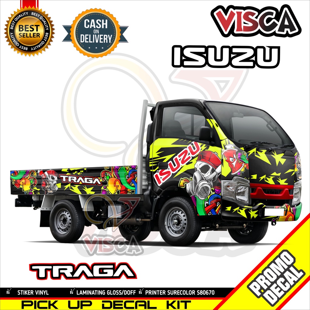 Stiker Isuzu Traga Variasi Mobil Pick Up Isuzu Traga Stiker Mobil Pick Up Isuzu Traga Decal Isuzu Tr