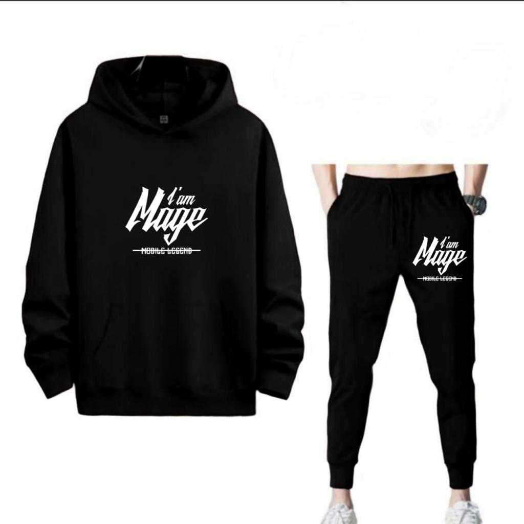 SETELAN I AM MAGE JOGGER DAN HOODIE BAHAN TEBAL NYAMAN DIPAKAI TERLARIS