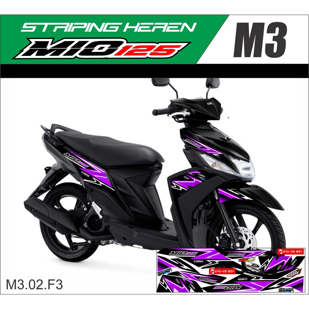 STRIPING STIKER YAMAHA MIO M3 125 VARIASI KEREN #STRIPING STIKER YAMAHA MIO M3 125# STRIPING STIKER 