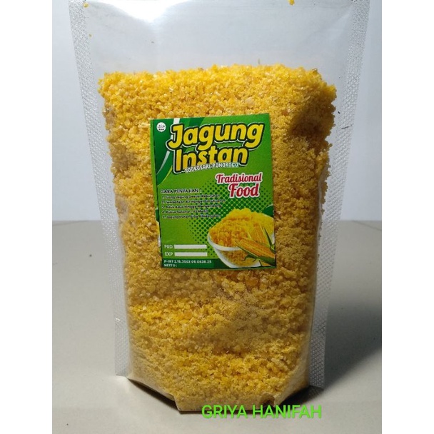 Gatot instan, tiwul instan, jagung instan