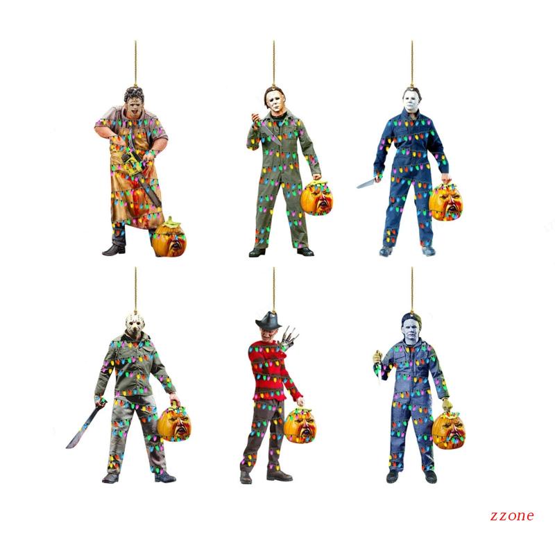 Ornamen Gantung Tema Halloween Untuk Dekorasi Kaca Spion Mobil