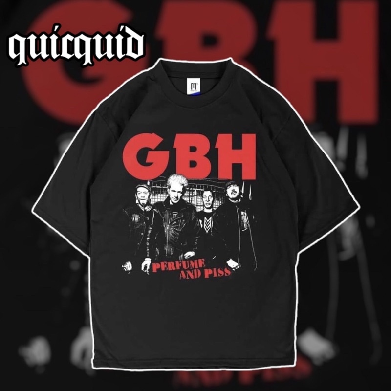 Kaos Band Punk GBH - Perfume And Piss | Kaos Pria | Kaos Wanita | T-shirt Merchcons