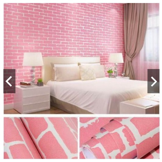 TERMURAH WALLPAPER STIKER DINDING 45CMx90cm-100cm DEKORASI DINDING BATA HITAM