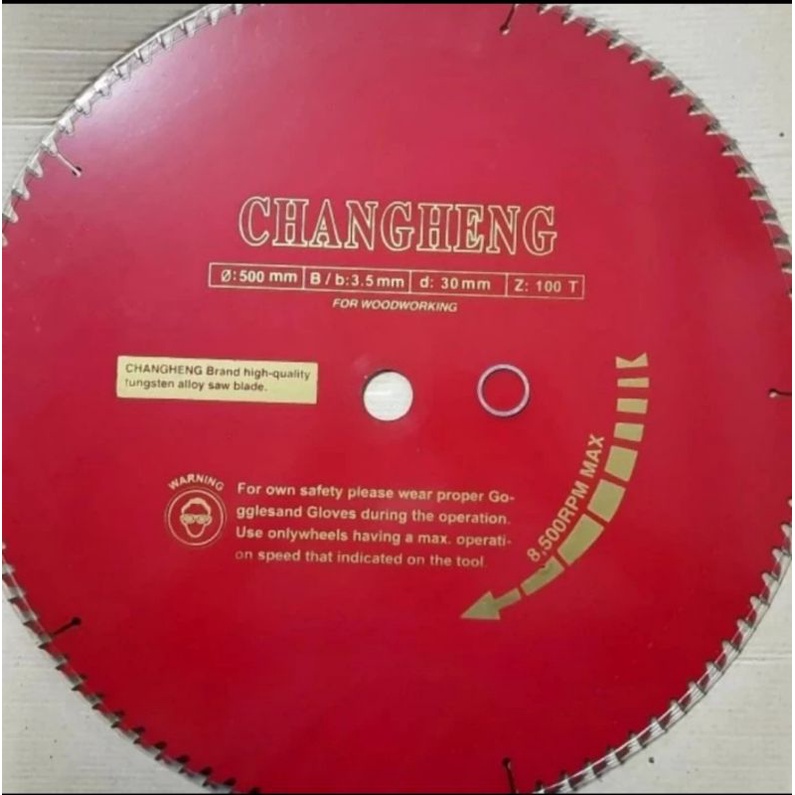 mata gergaji kayu 20 inch x 100TH merek CHANGHENG circular Saw blade