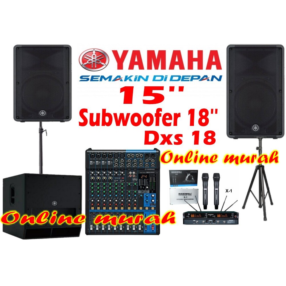 paket sound system yamaha 15'' subwoofer yamaha dxs 18 18'' original