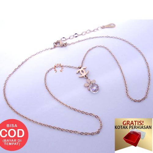 PROMO Gratis Kpotak Perhatian - Kalung Titanium anti karat Kalung Wanita Christy Model Terbaru - Lovelybutik