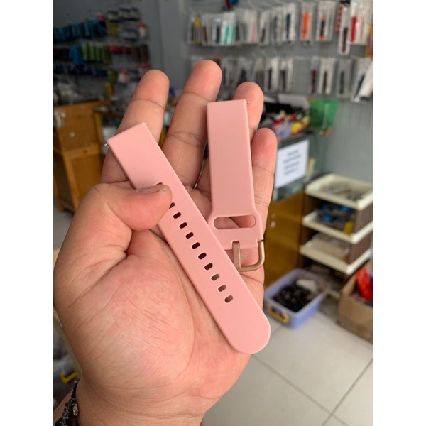 Strap Tali Jam Tangan Silikon lembut soft pink 20mm