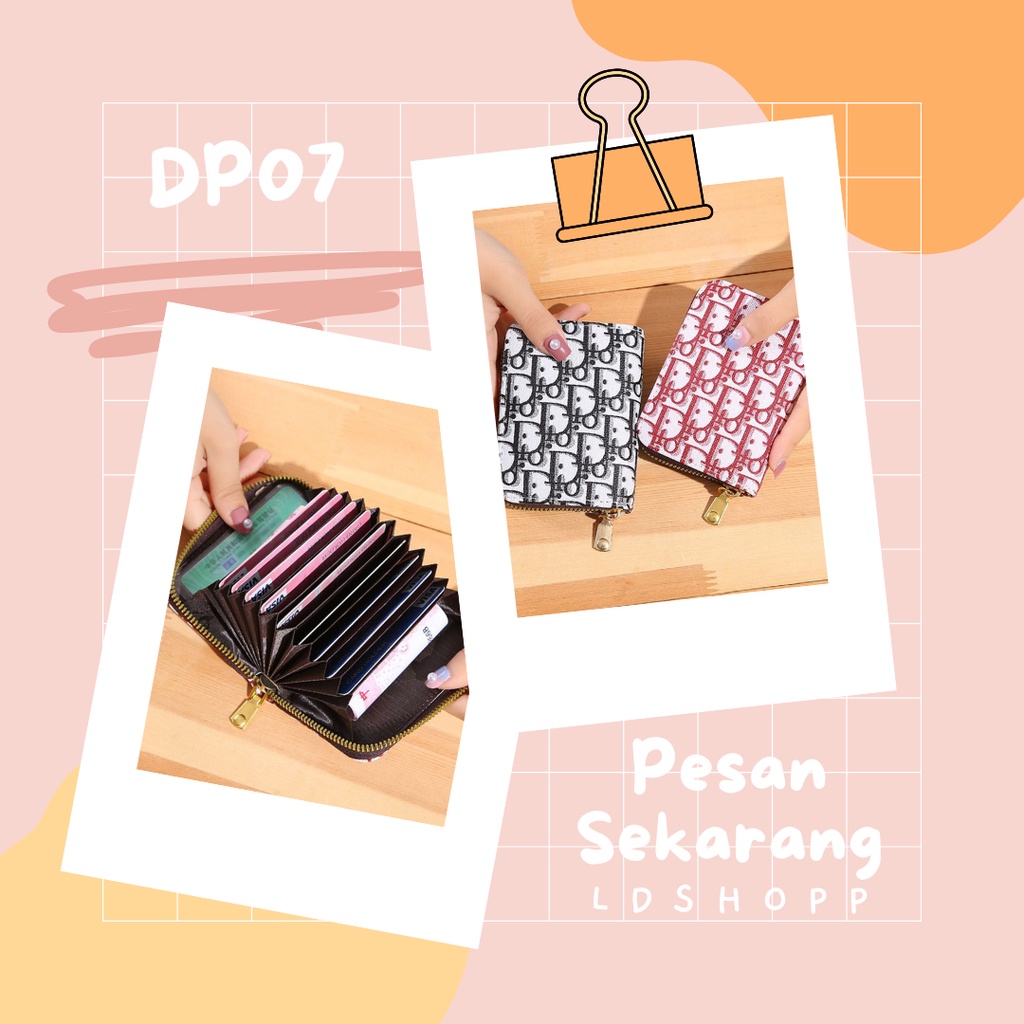 LDS DP07 Dompet Kartu Resleting Dompet Mini Wanita Import Korea Fashion Murah