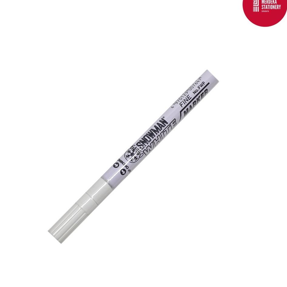 

(tshp -28) Spidol/Sepidol/Marker Permanent Paint Snowman FINE TIP WHITE/PUTIH Produk Ori