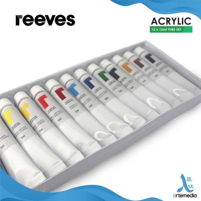 

Mantap Reeves Cat Acrylic Tube 12X12 Ml Color Paint Set Akrilik Sale!!!