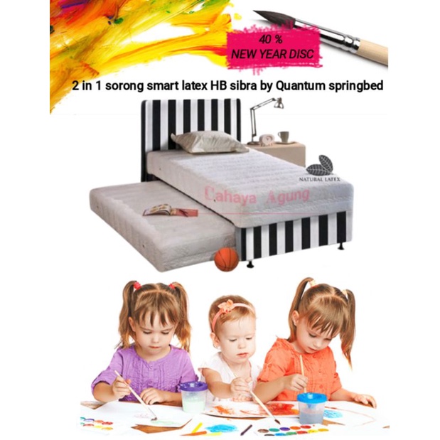 2 in 1 sorong smart latex HB sibra by Quantum springbed