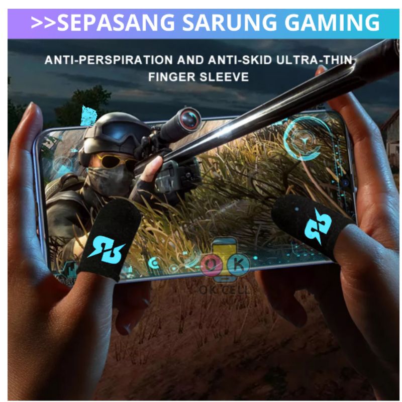 COD - Sepasang Sarung Jempol Game PUBG FF Anti Keringat Basah Finger Sleeve Kanan Kiri Premium