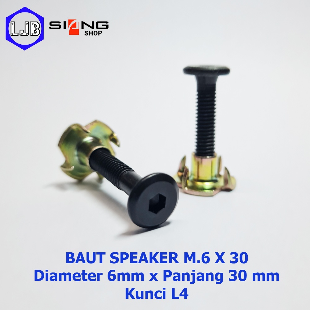 Baut Speaker Cakar M6 panjang 3 sd 7cm