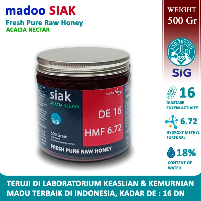

MADU ASLI SIAK / PURE RAW HONEY (FRESH) - GRADE A - 0.5 Kg