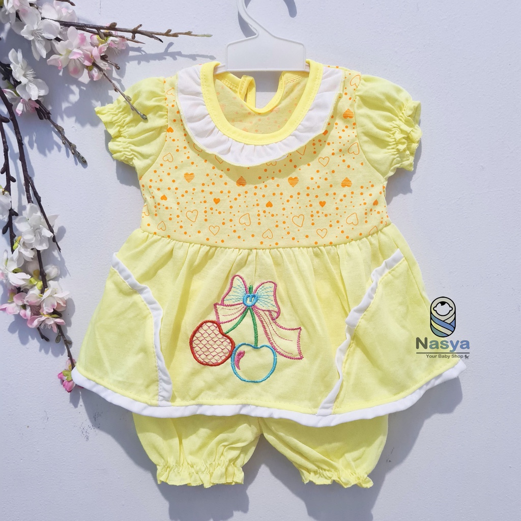 [N-038] Baju Setelan Bayi New Born / Setelan sehari-hari anak perempuan (0-6 bulan)