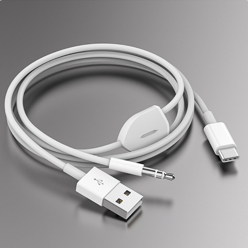 Kabel VIVI 120cm Type-C Kabel 3kabel AUX 5mm Garis 2-in-1 Charging Cable Wire