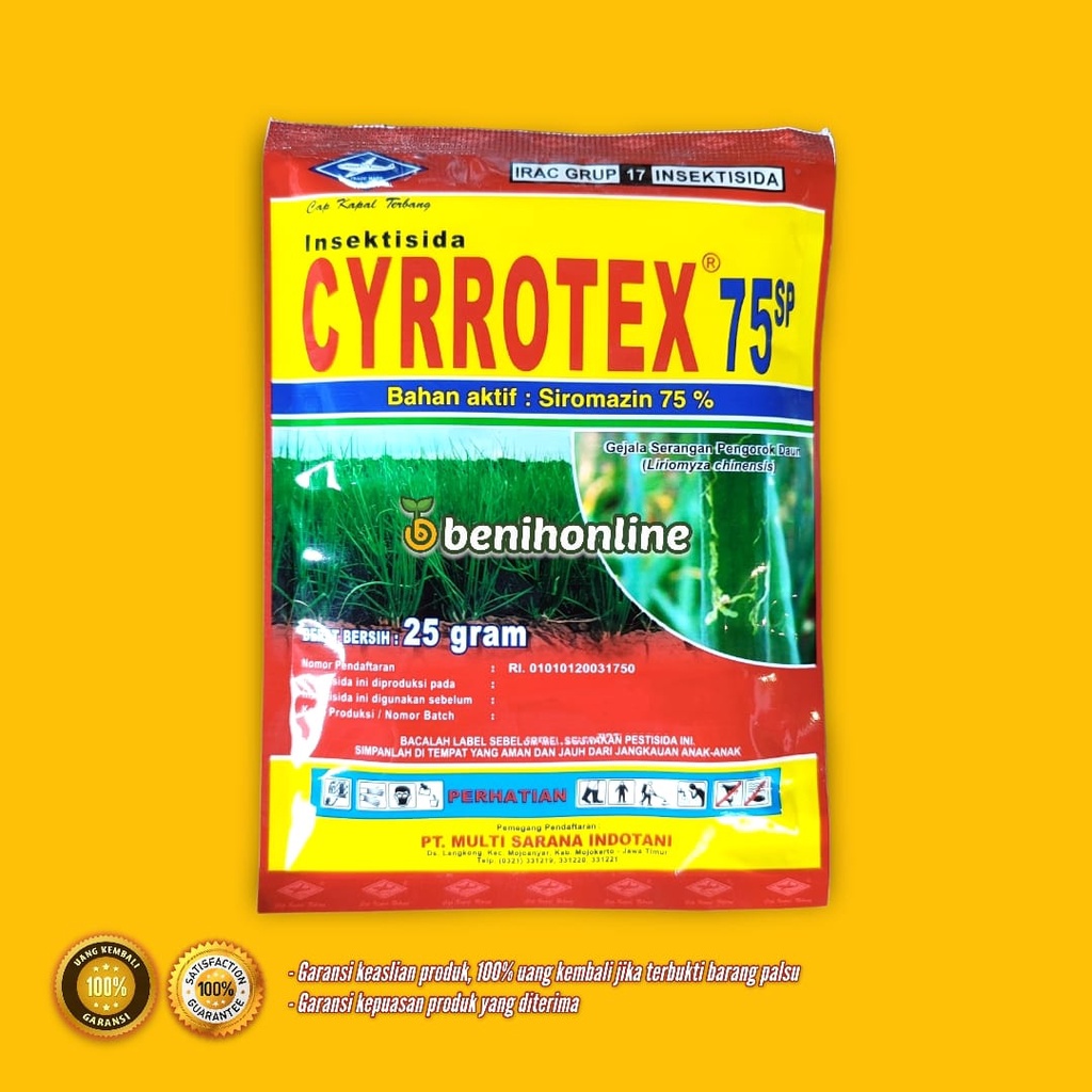 INSEKTISIDA CYRROTEX 25 GRAM Siromazin 75% Kapal Terbang - racun lalat buah trips