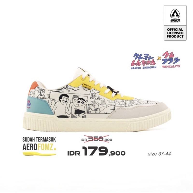 [ORIGINAL 100%] Aerostreet X Shinnosuke Crayon Shinchan Tahilalats Krem Kuning Biru Pastel 37 - 44 -