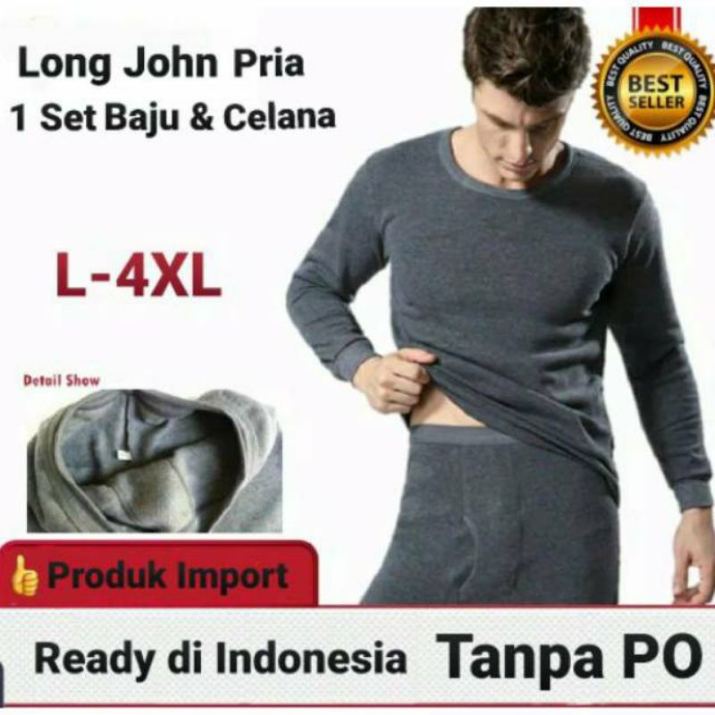 LONG JOHN PRIA 1SET BAJU dan CELANA PAKAIAN DALAM MUSIM DINGIN