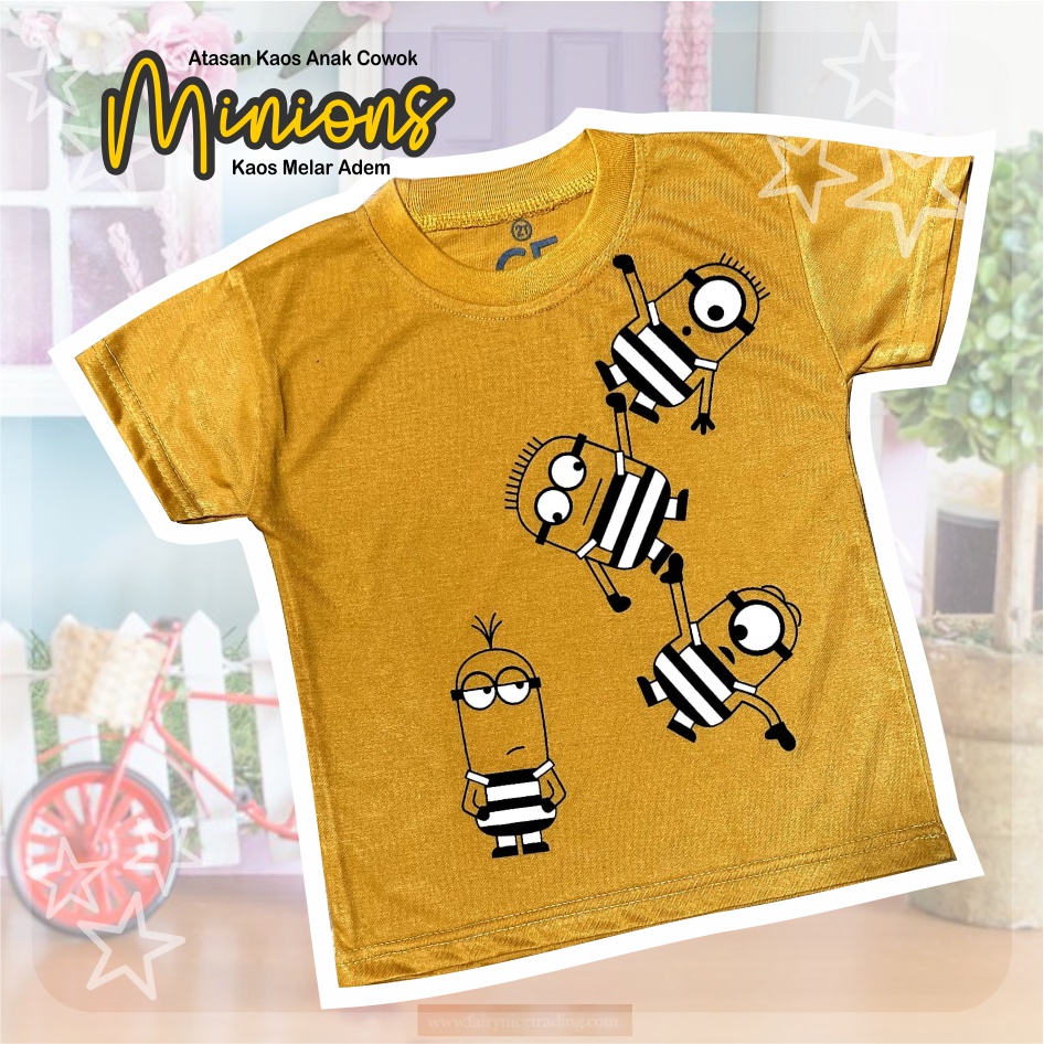 Atasan Kaos Murah Anak Laki-laki Minion CF Kids