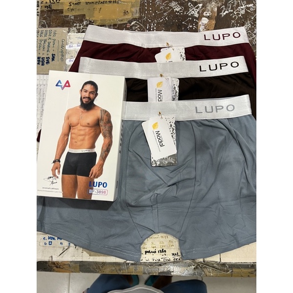 (3pcs) celana dalam pria LUPO BF 3898 8888 sport MODAL boxer termurah original