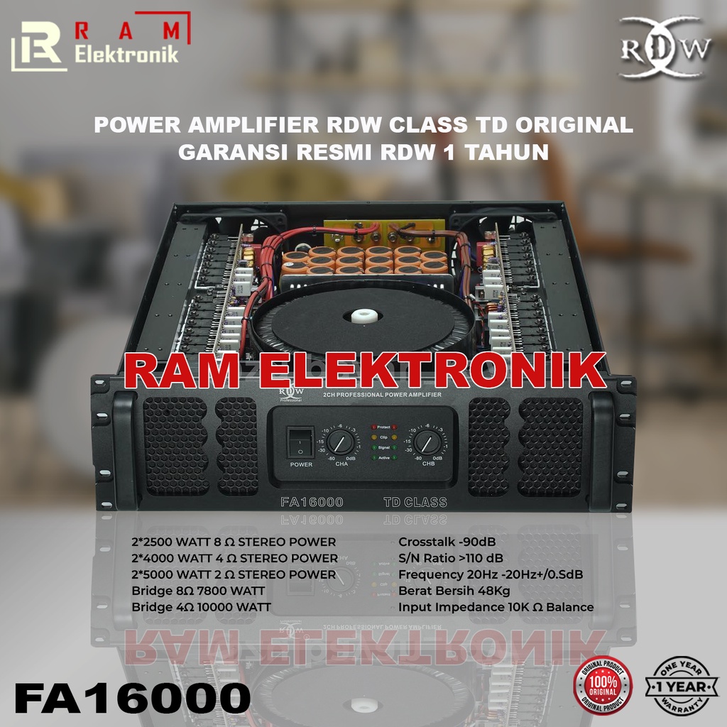 Power Ampli Amplifier RDW FA 16000 / FA16000 Class TD Original Power Badak