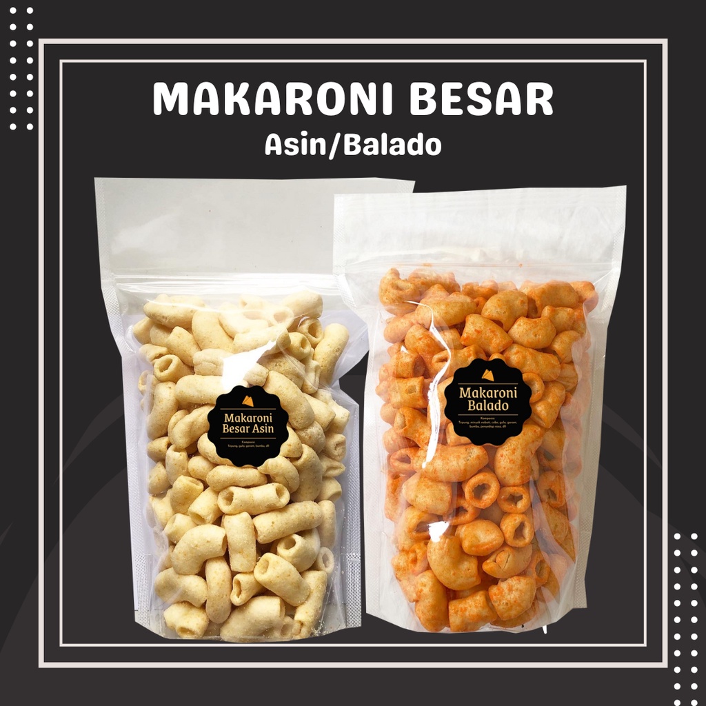 Jual Delish Snacks Makaroni Besar Asin Balado L Gr Snack