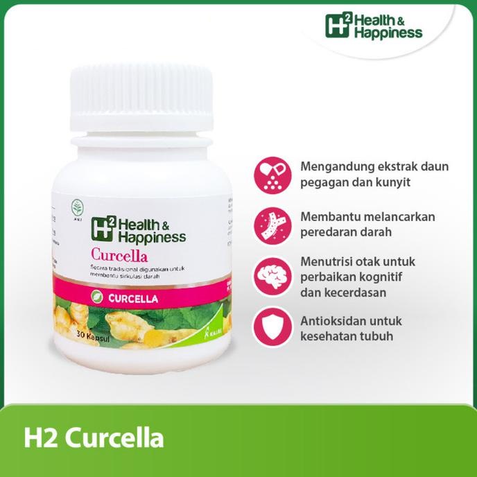 H2 HEALTH &amp; HAPPINESS CURCELLA ISI 30 CAPS - PEMBENTUK KOLAGEN