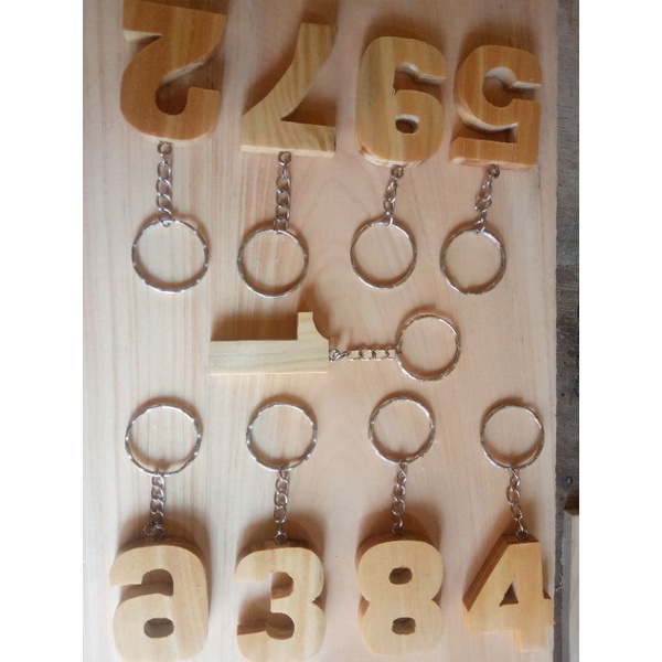 Gantungan kunci angka untuk kamar kos dan hotel