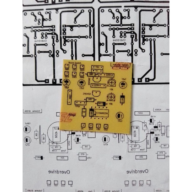 PCB EFEK GITAR BOOSTER NINJA