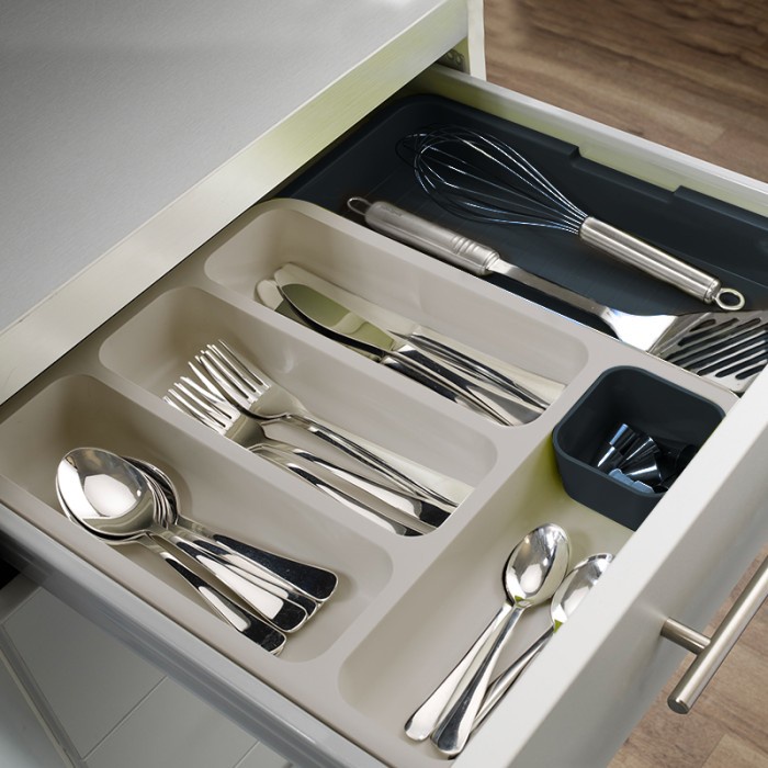 Drawerstore Cutlery Tray - Grey / Grey