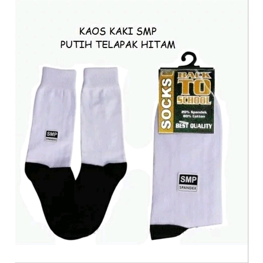 Kaos Kaki Sekolah SD SMP SMA Hitam Putih