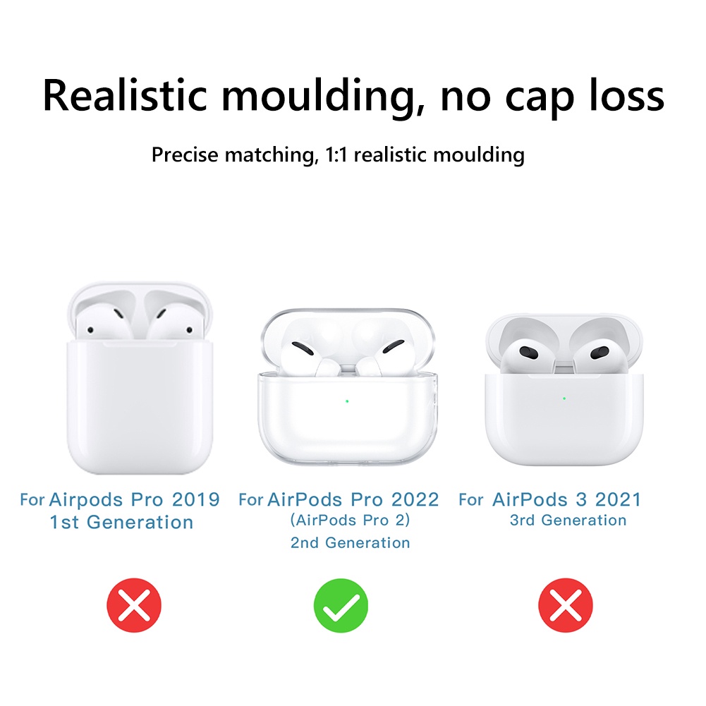 Soft Case TPU Transparan Shockproof Cover Airpods Pro 2 2022 Earbuds